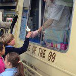 St Annes kids with ice cream and van