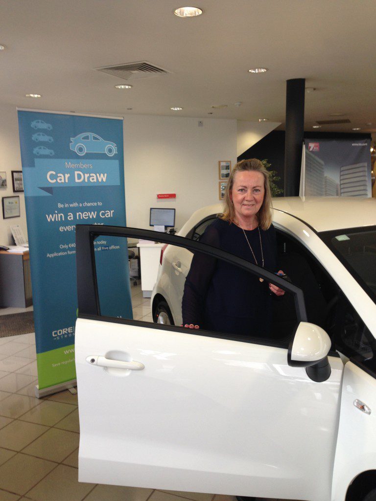 Car Draw Winner March 2016 with Car Door open