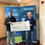 Car draw cash winner Jan 2017 John Mc Shane with Martin Whelan