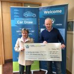 Car draw cash winner Jan 2017 Rita Boyce with Martin Whelan