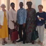 Caption 8. Liz Harper, Fatoumata Sanneh, Bakary Bojang, Fatou Kolley, Frances Cross, Enniscorthy Credit Union.