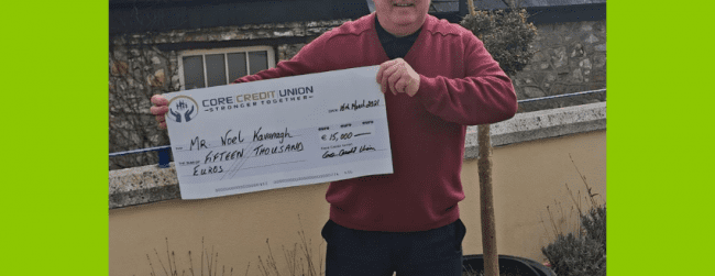 February 2021 Members Prize Draw Winner – Mr. Noel Kavanagh