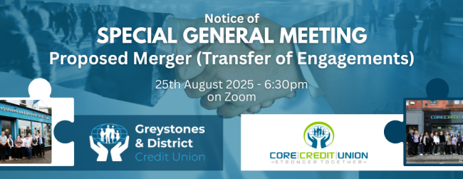 Proposed Merger with Greystones & District Credit Union Limited